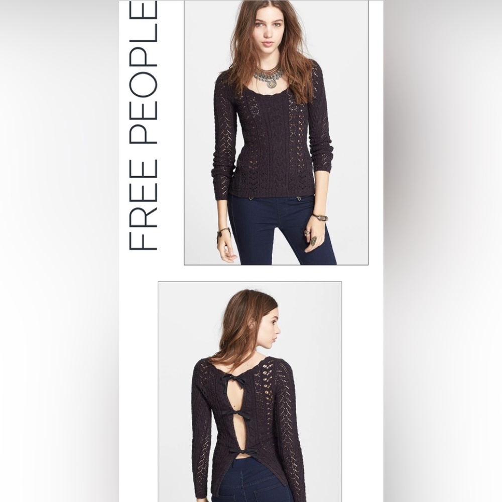 Free People pointelle sweater